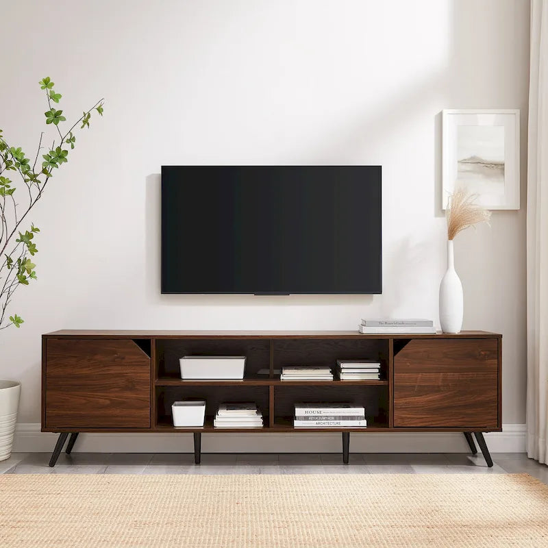 Meuble TV Mid-Century Modern de 70 pouces