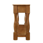 Table console en bois massif de 63 po avec 3 tiroirs et 1 étagère inférieure