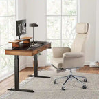 Fauteuil de bureau ergonomique pivotant à dossier haut de 49 po avec accoudoir et repose-pieds