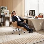 Fauteuil de bureau ergonomique pivotant à dossier haut de 49 po avec accoudoir et repose-pieds
