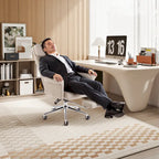 Fauteuil de bureau ergonomique pivotant à dossier haut de 49 po avec accoudoir et repose-pieds