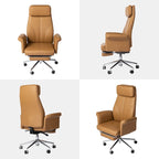 Fauteuil de bureau ergonomique pivotant à dossier haut de 49 po avec accoudoir et repose-pieds