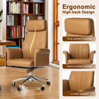 Fauteuil de bureau ergonomique pivotant à dossier haut de 49 po avec accoudoir et repose-pieds