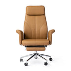 Fauteuil de bureau ergonomique pivotant à dossier haut de 49 po avec accoudoir et repose-pieds