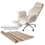 Fauteuil de bureau ergonomique pivotant à dossier haut de 49 po avec accoudoir et repose-pieds
