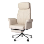 Fauteuil de bureau ergonomique pivotant à dossier haut de 49 po avec accoudoir et repose-pieds