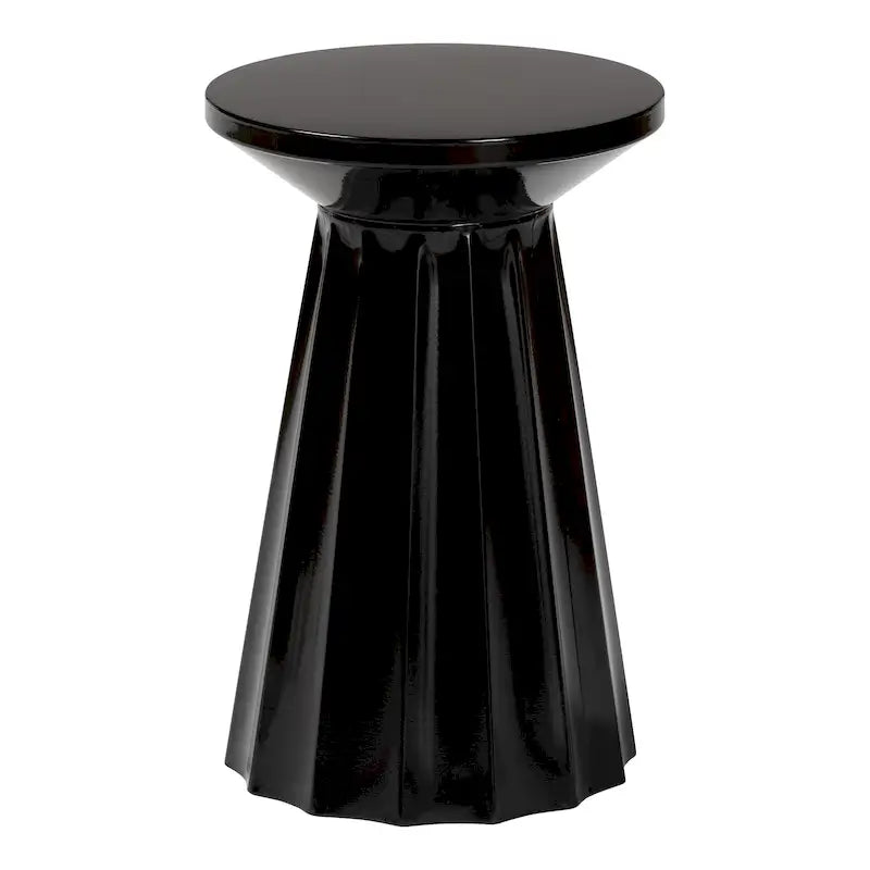 Table d'appoint festonnée en métal - Table d'appoint ronde moderne