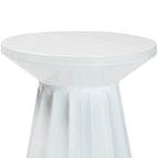 Table d'appoint festonnée en métal - Table d'appoint ronde moderne