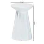 Table d'appoint festonnée en métal - Table d'appoint ronde moderne