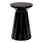 Table d'appoint festonnée en métal - Table d'appoint ronde moderne