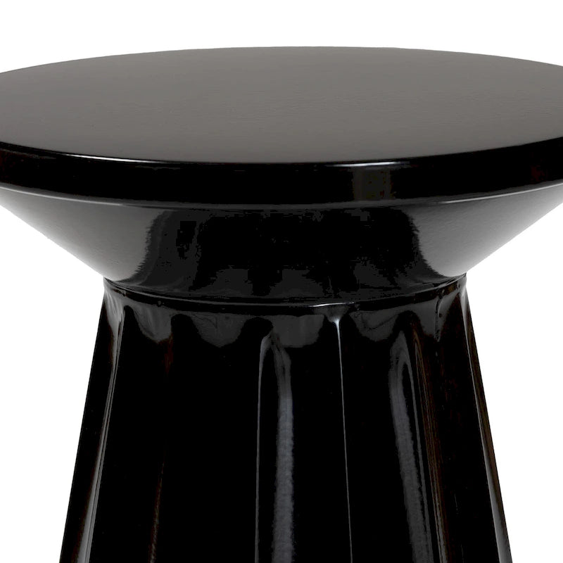 Table d'appoint festonnée en métal - Table d'appoint ronde moderne