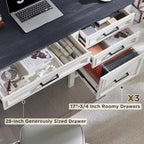 Bureau de style « ferme moderne », bureau d'ordinateur avec meuble de classement