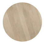 Table d'appoint ronde avec 3 pieds piliers, en bois de manguier brun naturel, 45 cm