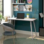 Bureau d'ordinateur contemporain de 47 pouces à bord biseauté