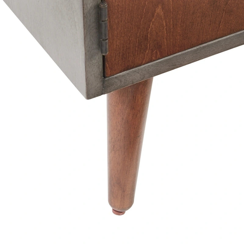 Table de chevet de rangement grise