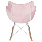 Fauteuil à bascule de puériculture moderne en velours - Fauteuil d'appoint du milieu du siècle