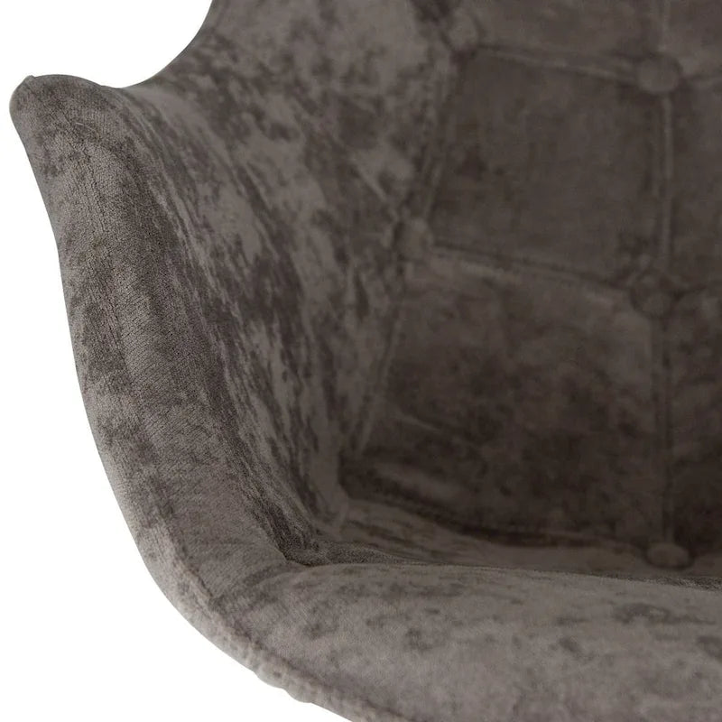 Fauteuil à bascule de puériculture moderne en velours - Fauteuil d'appoint du milieu du siècle
