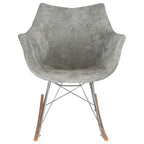 Fauteuil à bascule de puériculture moderne en velours - Fauteuil d'appoint du milieu du siècle