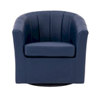 Fauteuil pivotant en similicuir avec coussin amovible