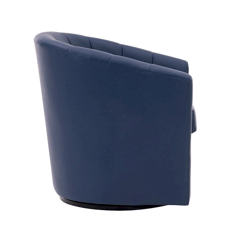 Fauteuil pivotant en similicuir avec coussin amovible