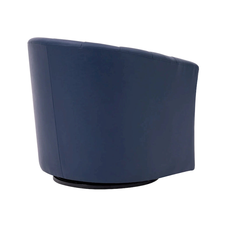 Fauteuil pivotant en similicuir avec coussin amovible