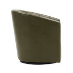Fauteuil pivotant en similicuir avec coussin amovible