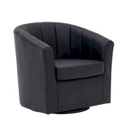 Fauteuil pivotant en similicuir avec coussin amovible