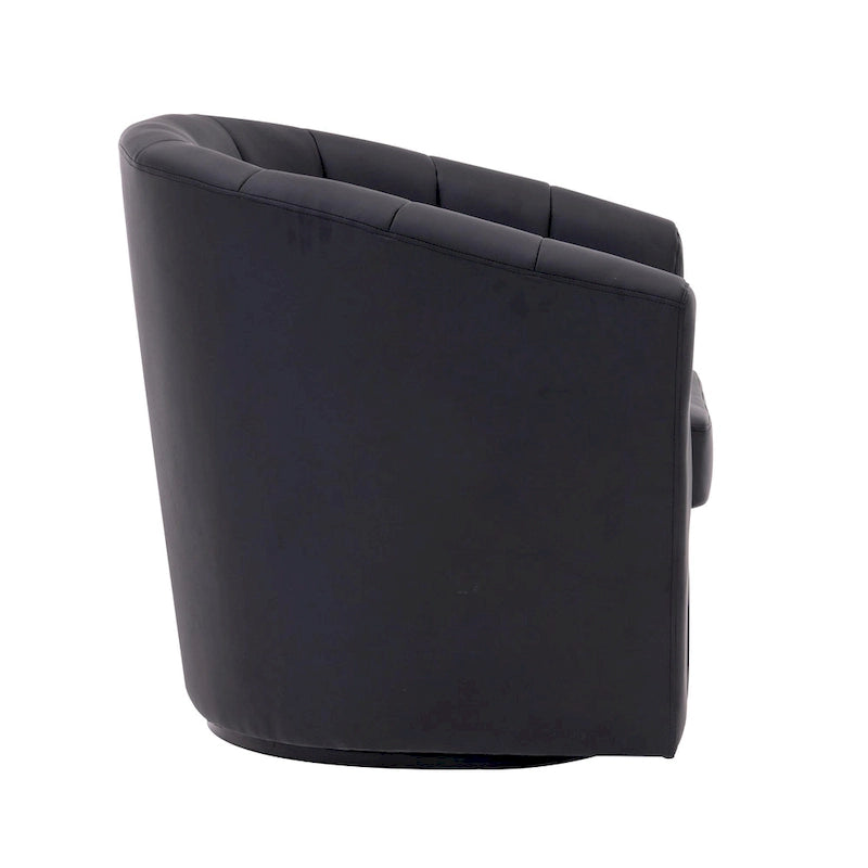 Fauteuil pivotant en similicuir avec coussin amovible