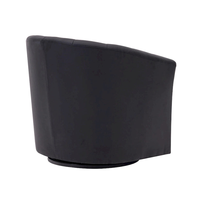 Fauteuil pivotant en similicuir avec coussin amovible