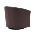 Fauteuil pivotant en similicuir avec coussin amovible
