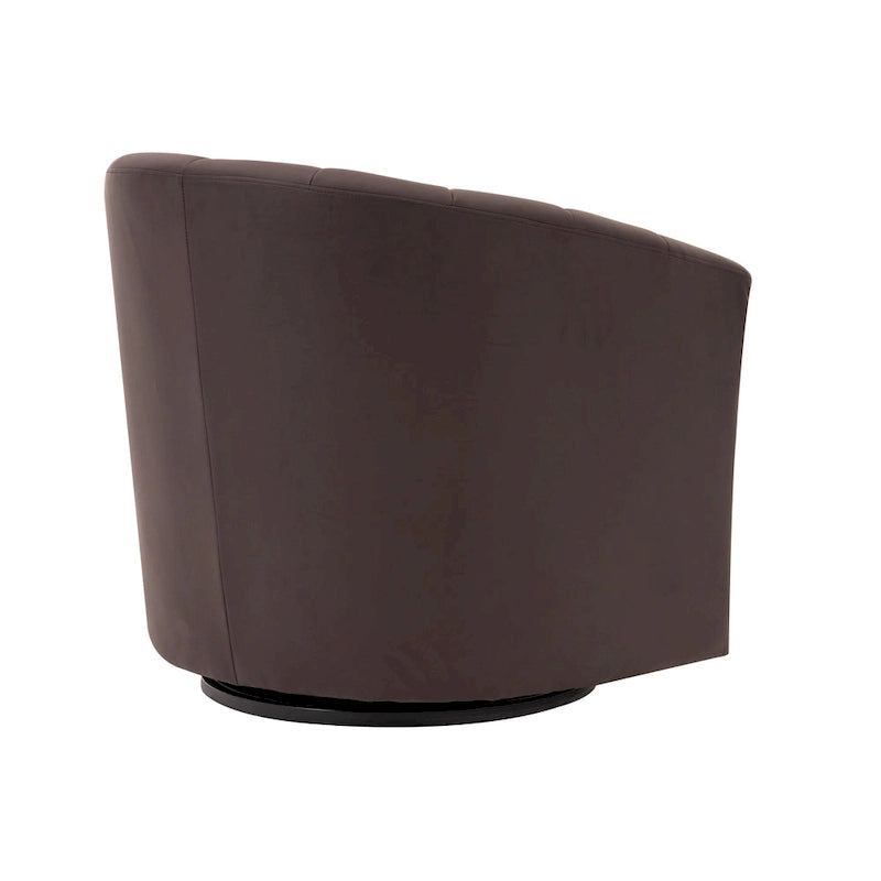 Fauteuil pivotant en similicuir avec coussin amovible