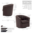 Fauteuil pivotant en similicuir avec coussin amovible