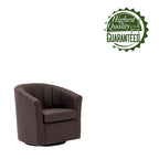 Fauteuil pivotant en similicuir avec coussin amovible