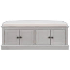Banc de rangement avec 4 portes et étagères réglables