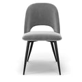 Chaise d'appoint en velours avec pieds noirs