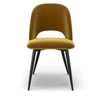 Chaise d'appoint en velours avec pieds noirs
