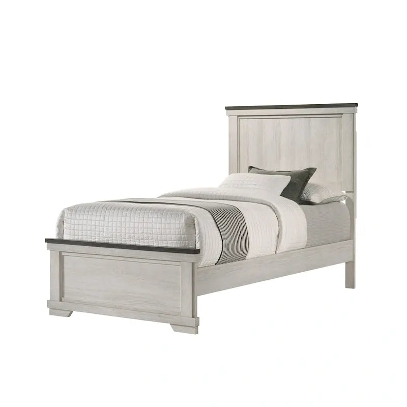 Meubles de chambre à coucher crème et marron