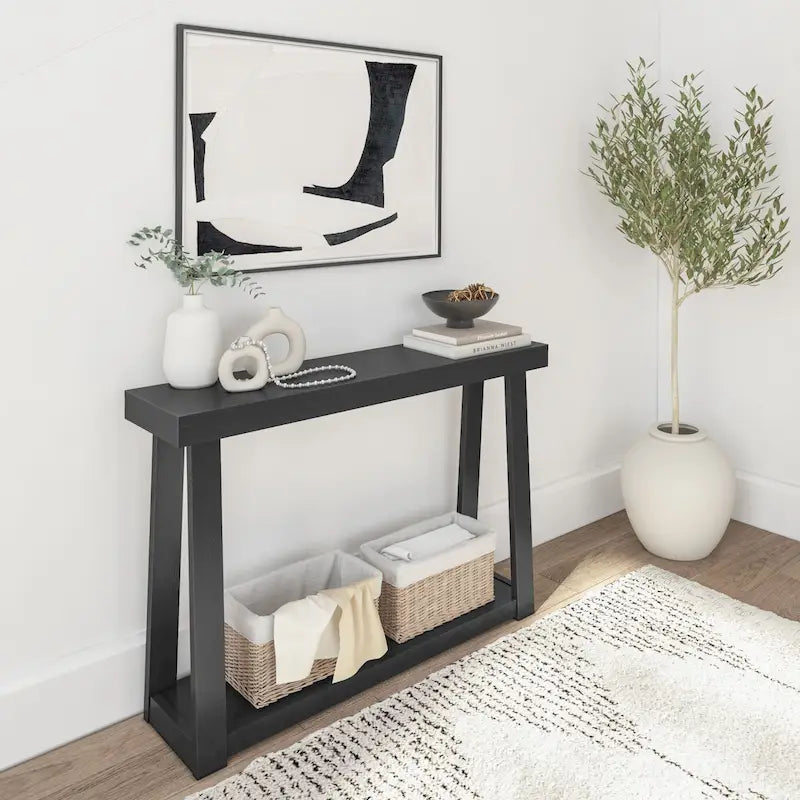 Console classique avec étagère 117 cm