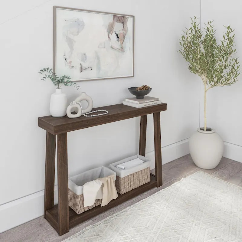 Console classique avec étagère 117 cm
