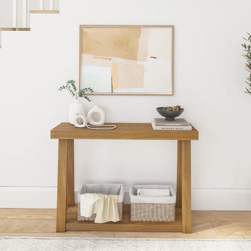 Console classique avec étagère 117 cm