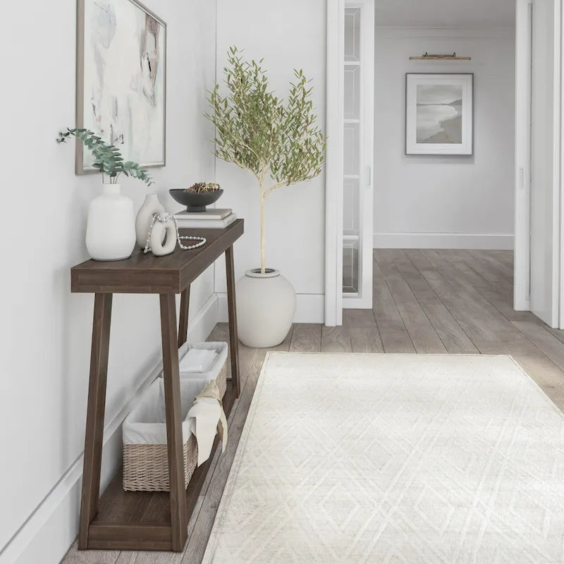 Console classique avec étagère 117 cm