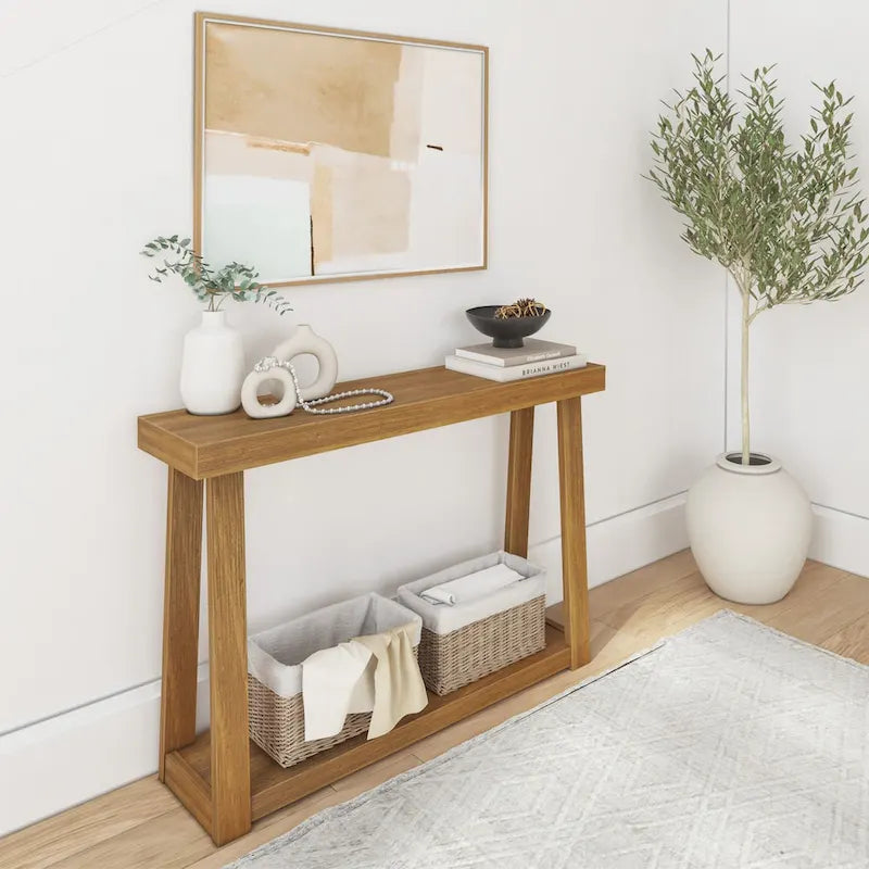 Console classique avec étagère 117 cm
