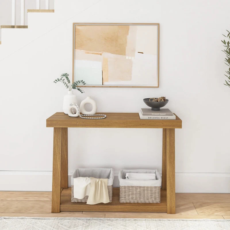 Console classique avec étagère 117 cm