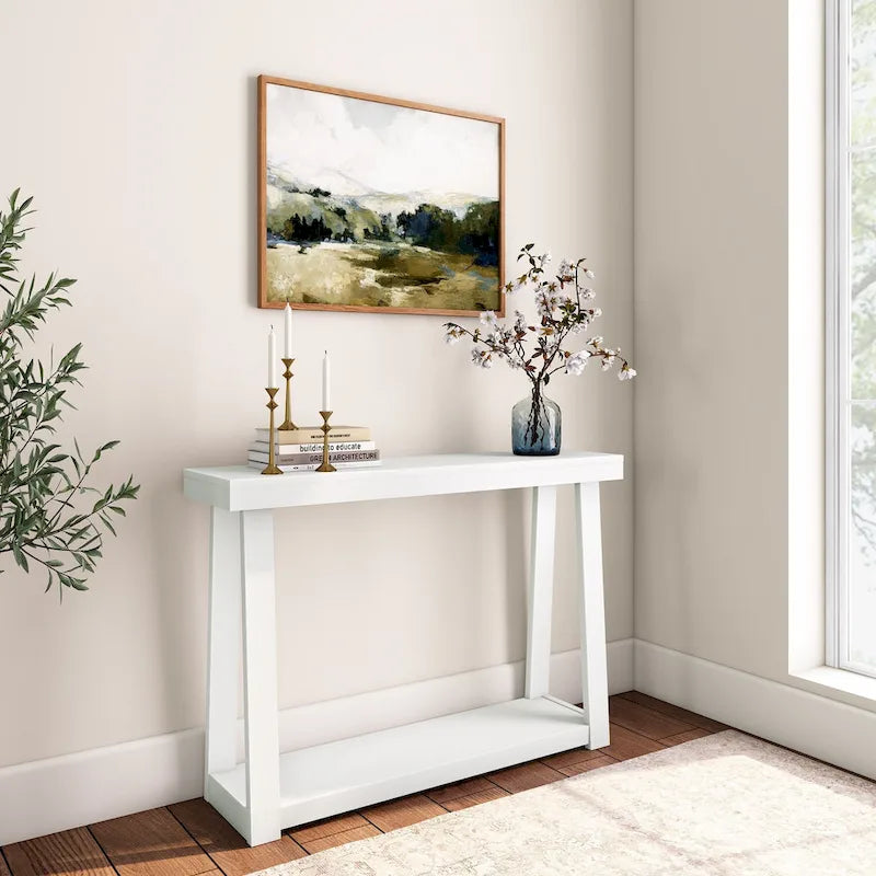 Console classique avec étagère 117 cm