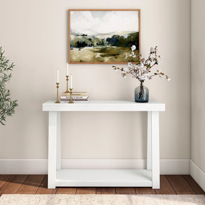 Console classique avec étagère 117 cm