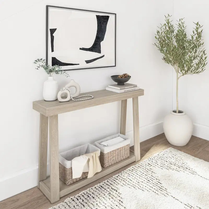 Console classique avec étagère 117 cm