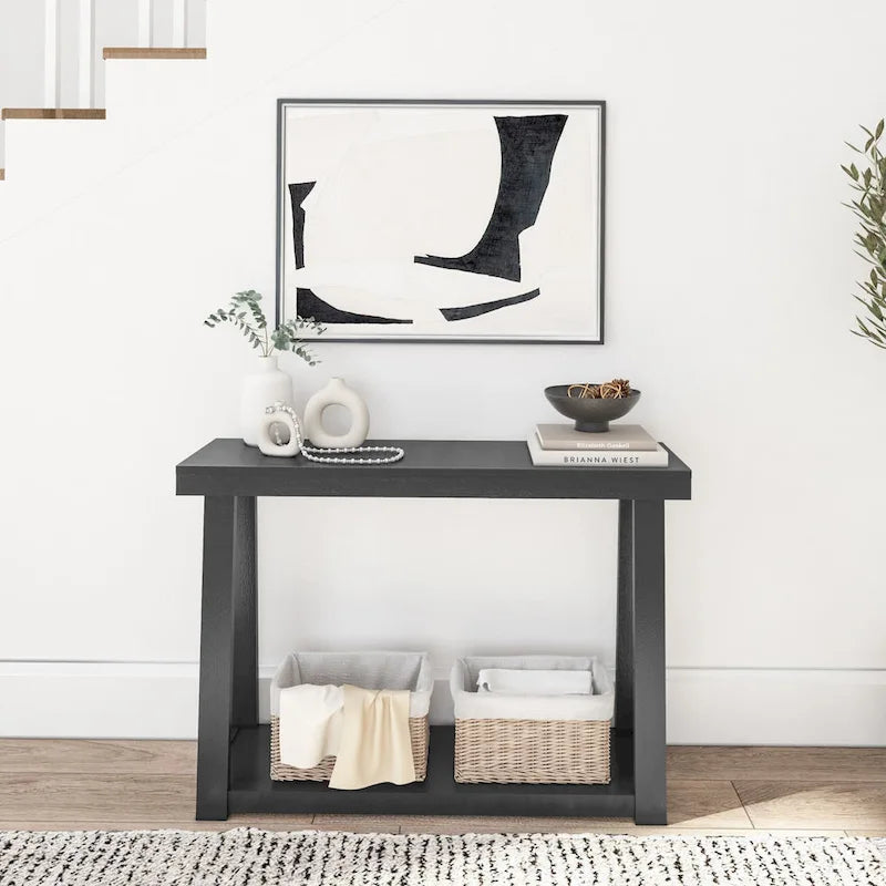 Console classique avec étagère 117 cm