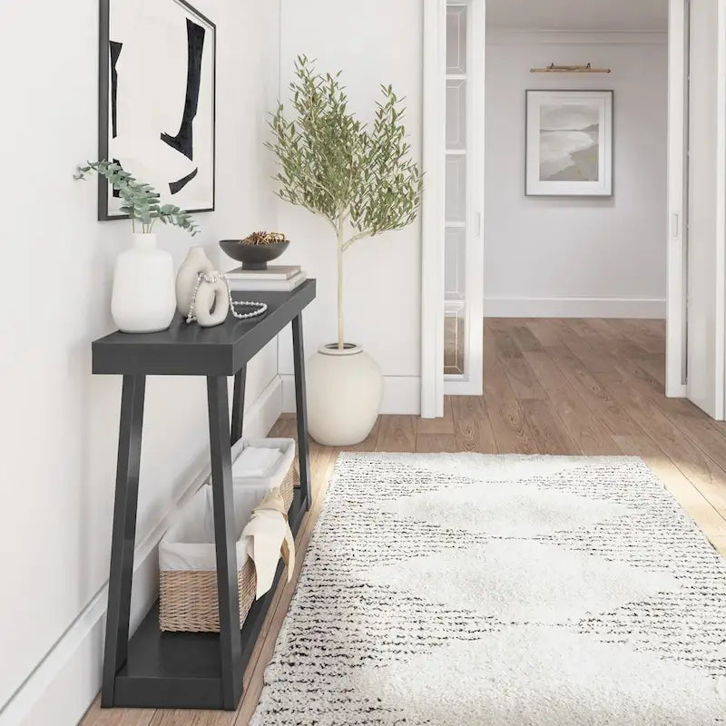 Console classique avec étagère 117 cm