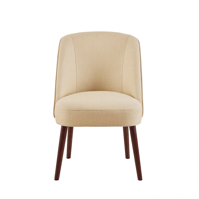 Chaise de salle à manger à dossier arrondi naturel