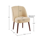 Chaise de salle à manger à dossier arrondi naturel